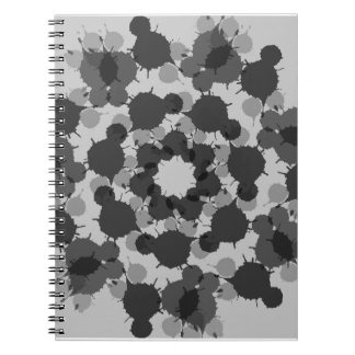 Utformning av svart och grått-abstrakt anteckningsbok