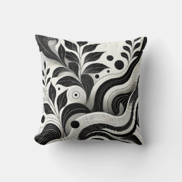 Utformning av svart och vit Abstrakt Kudde