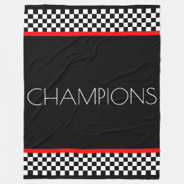 Utformning av svart och vit fetstil fleecefilt