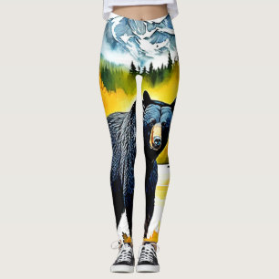 Utformning av svarta björnbårar leggings