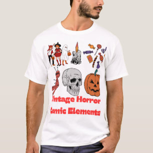 Utformning av t-shirts med tecknad av vintagens sk