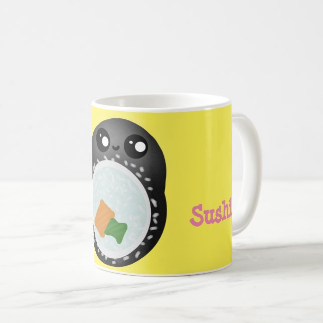 Utformning av tecknaden Cute Sushi Kaffemugg (Framsida höger)