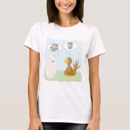 Utformning av Tecknaden hos kyckling Vs Egg Funny Tee Shirt