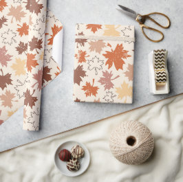 Utformning av thanksgivingar, naturligt löv på hös presentpapper
