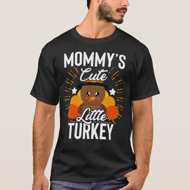 Utformning av trendiget "Cute Little Turkey" i mam T Shirt (Framsida)