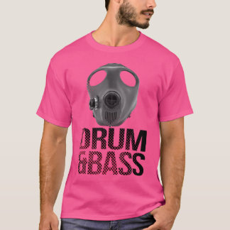 Utformning av trumma och bass T-kolvgasmask T Shirt