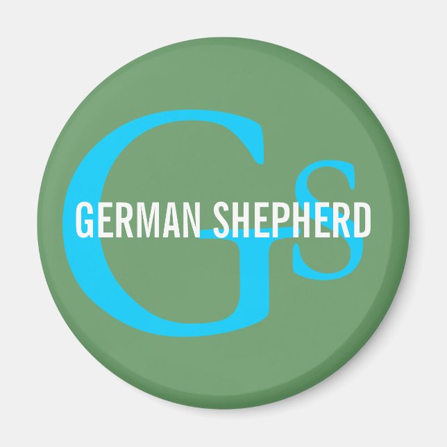 Utformning av tyska shepherd-raset Monogram Magnet (Framsidan)