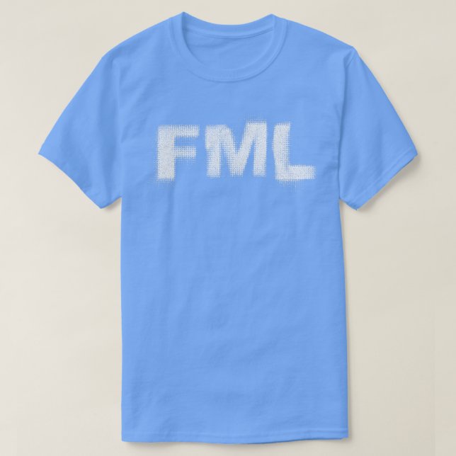 Utformning av ursprunglig Glitch-typning för FML R T Shirt (Design framsida)