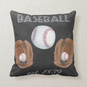 Utformning av Vintage Baseball Chalkboard Kudde