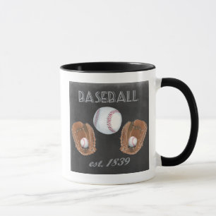 Utformning av Vintage Baseball Chalkboard Mugg