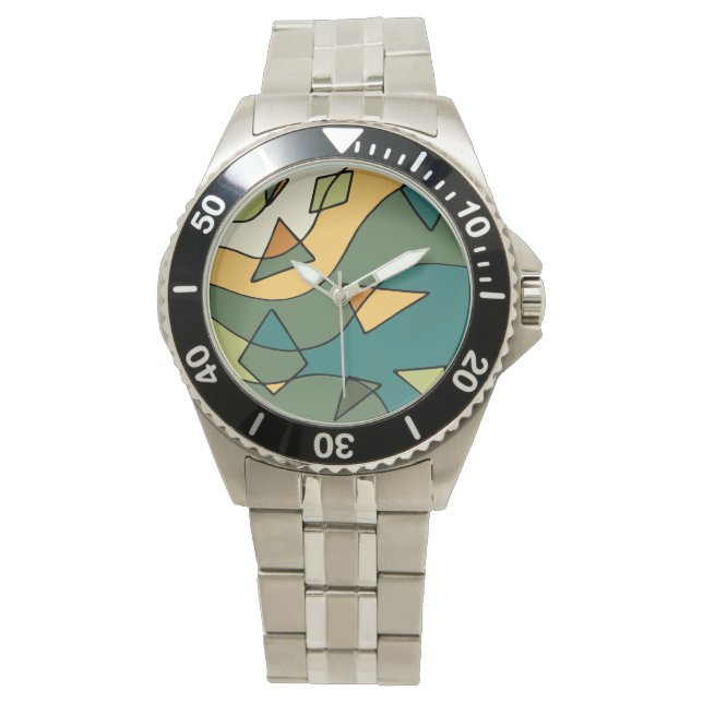 Utformning av vintagen Hand plockade abstrakt Armbandsur (Framsida)