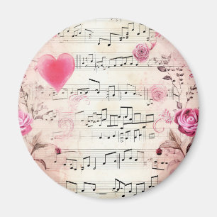 Utformning av Vintagen musik noter och Ro Magnet