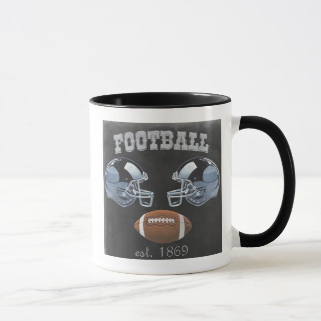 Utformning av vintagens fotbolls-kalkboard mugg (Höger)
