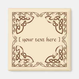 Utformning av Weasted Brown Celtic Knot Tribal Grä Magnet