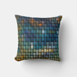 Utformning bestående av färgstarkt sammanflätat ra kudde