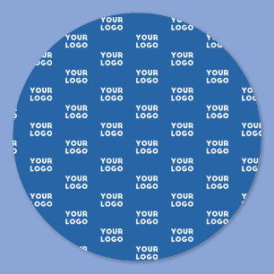 Utformning eller Logotyp för företag Blue Tiled Runt Klistermärke