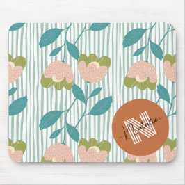 Utformning Färgbegynnelseblå mönster-monogramblå f Musmatta