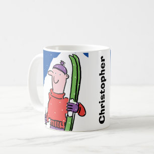 Utformning för att anpassa Skier Kaffemugg