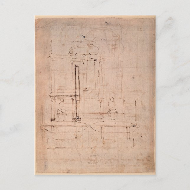 Utformning för grav vid påven Julius II Vykort (Framsida)