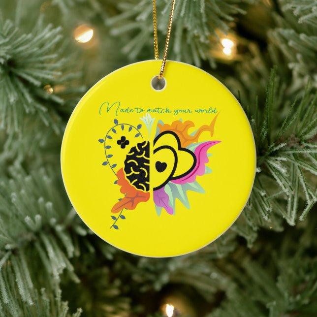 Utformning för varje personlighet och passion julgransprydnad keramik (Träd)