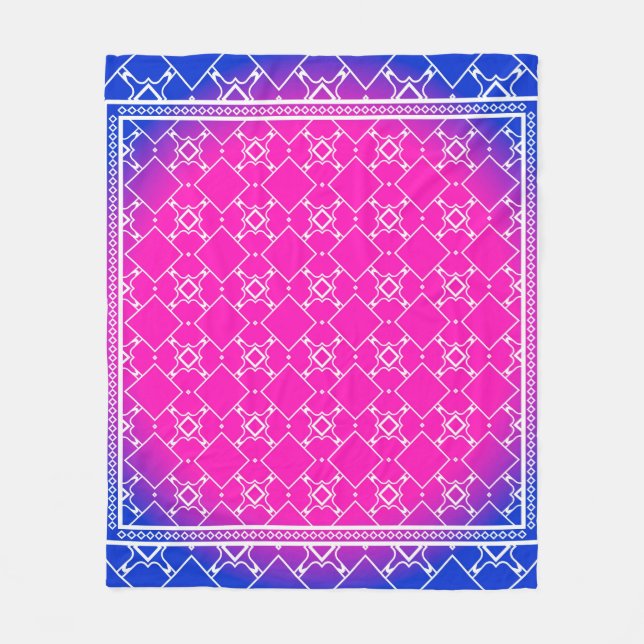 Utformning med abstrakt hand plockade geometriska  fleecefilt (Framsidan)