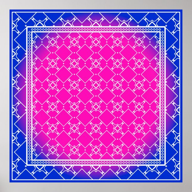 Utformning med abstrakt hand plockade geometriska  poster (Framsidan)