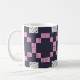 Utformning med manuell skraffering. Etniskt boho p Kaffemugg