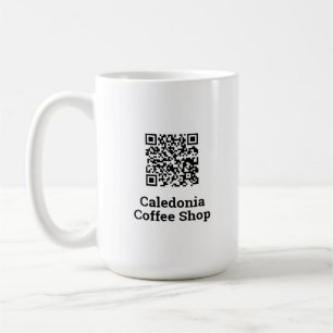 Utformningen av QR-koden. Coffee Shop Kaffemugg