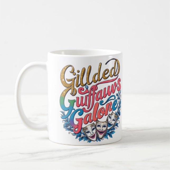 Utformningen för Gilded Guffaws Galore Kaffemugg (Vänster)