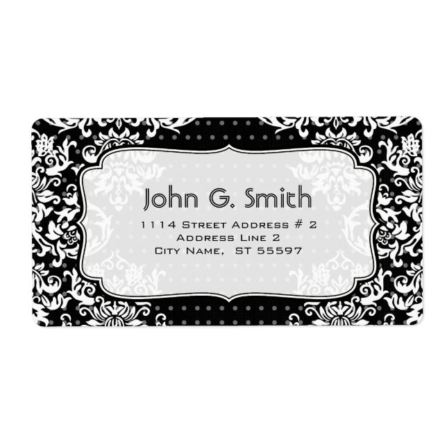 Utformningsbar mall för Blommigten Svartvitt Vinta Fraktsedel (Framsidan)