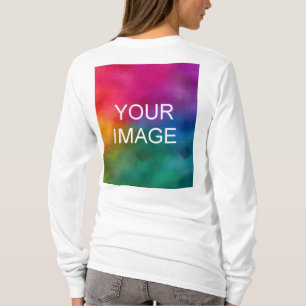 Utformningsmall på baksidan, Långärmaden Nyheter T Shirt