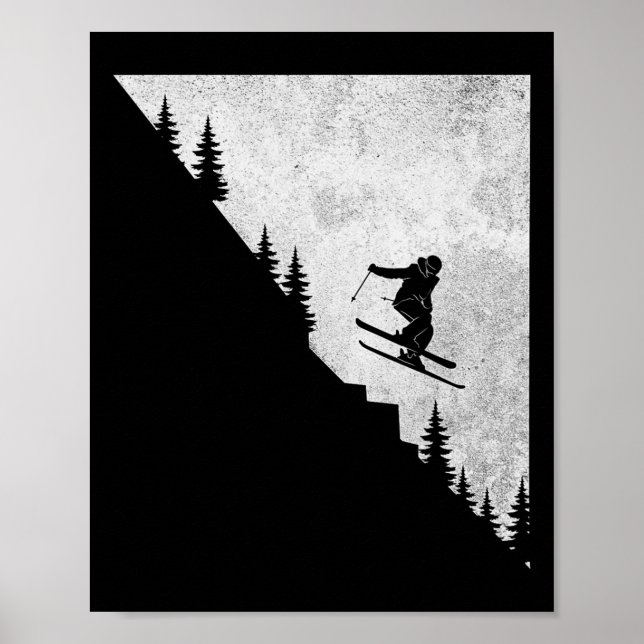 Utförsåkning Freestyle Extrem Vinter Sport Poster (Framsidan)