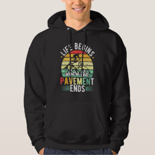Utförsåkning Mountain Bike Outfit Livet Börjar Där Hoodie