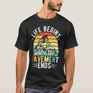 Utförsåkning Mountain Bike Outfit Livet Börjar Där T Shirt