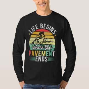 Utförsåkning Mountain Bike Outfit Livet Börjar Där T Shirt