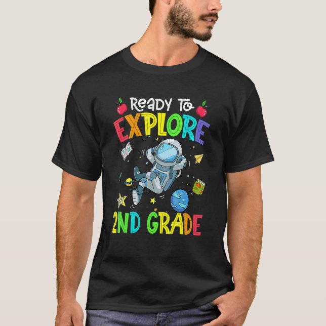 Utforska 2:a Klass Back to school Astronaut Space  T Shirt (Framsida)