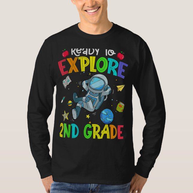 Utforska 2:a Klass Back to school Astronaut Space  T Shirt (Framsida)