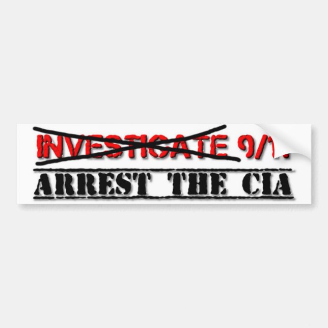 Utforska 9/11: Arrestera CIAet Bildekal (Framsidan)
