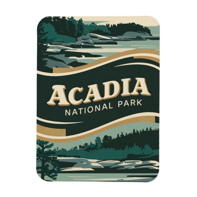 Utforska Acadia National Park Maine Magnet (Vertikal)