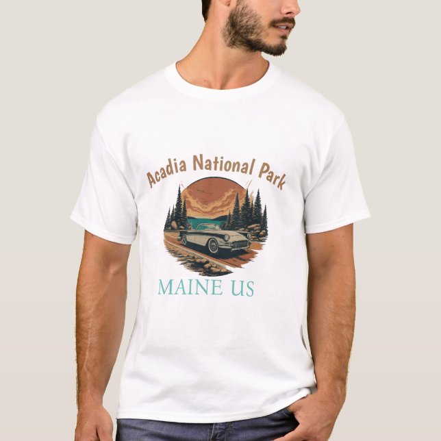 Utforska Acadia National Park T-Shirt (Framsida)