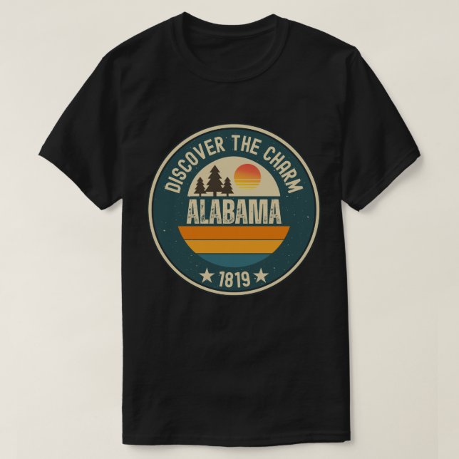 Utforska Alabama - Staten Äventyr T Shirt (Design framsida)