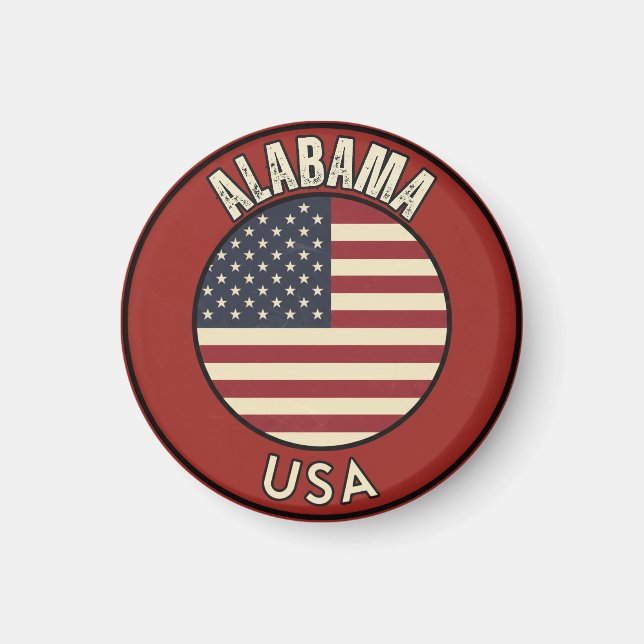 Utforska Alabama - Statens Äventyr  Magnet (Framsidan)