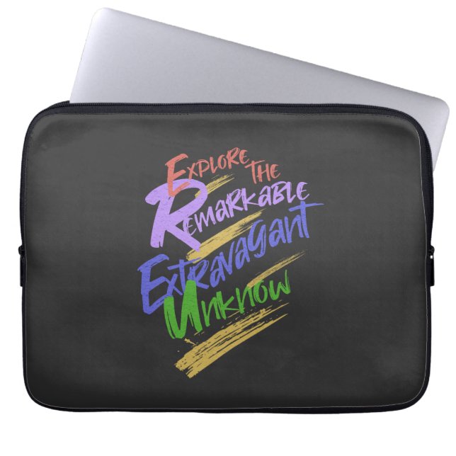 Utforska anmärkningsvärd extravagant okänd offert laptop fodral (Framsidan)