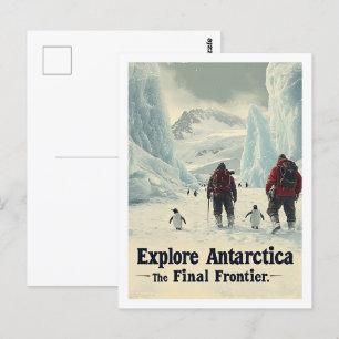 Utforska Antarctica Berömd Travel Ställe Vykort