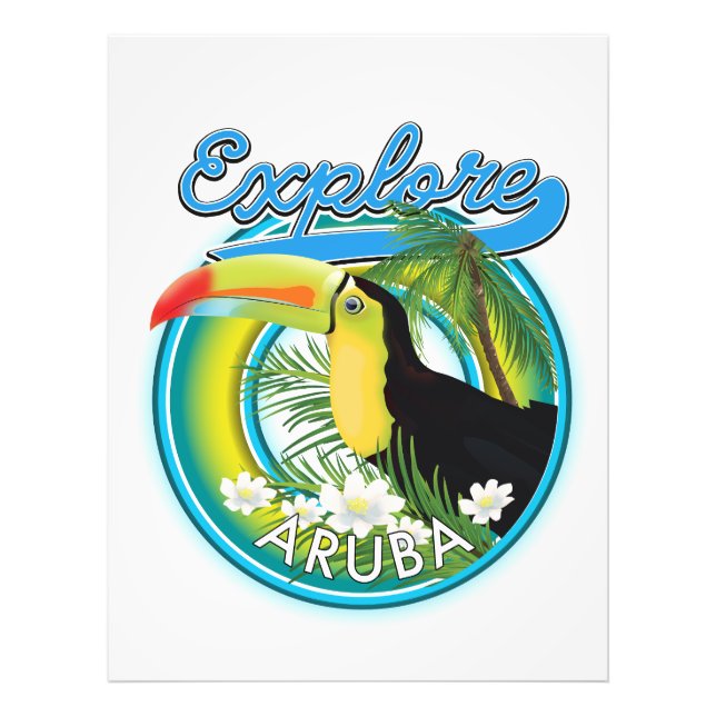 Utforska Aruba reslogotyp Fototryck (Framsidan)