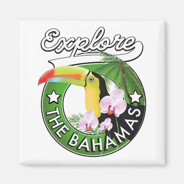 Utforska Bahamas logotyp Magnet (Framsidan)