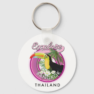 utforska Bangkok indonesia-logotypen Nyckelring