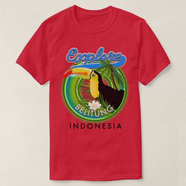 utforska Belitung-öbelitung-resan T Shirt (Design framsida)