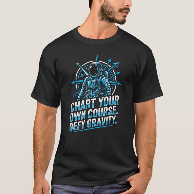 Utforska Beyond Tröja  Astronaut Motivation Grafis (Framsida)