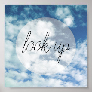 utforska blå himmel inspirerande citattext poster